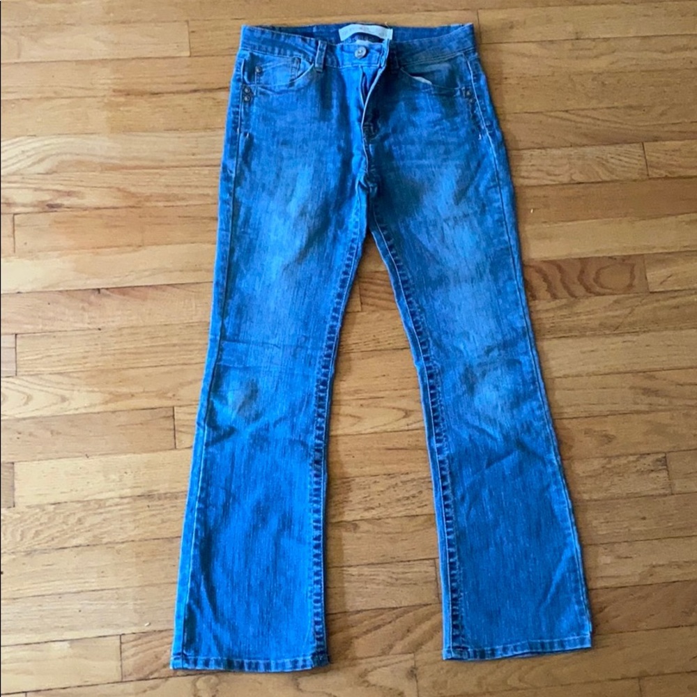 Girls soft light bootcut jeans